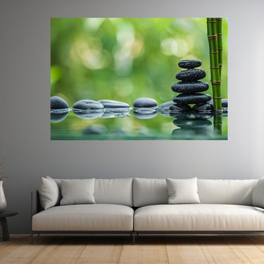 Tableau Galet Bambou